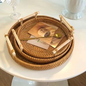 Custom Size Natural Rattan Serving Tray | Handmade Decorative Trays for Export - Product Image 4