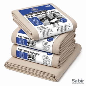 Bâche en toile de canard STI 9ft x 12ft, tissée respirante, antidérapante, en tissu épais pour usage industriel intérieur et extérieur - Product Image 1