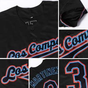 Maillot de baseball personnalisé sublimé OEM 100 % polyester, décontracté, avec boutons sur le devant, nom et numéro d'équipe, design de chemise de sport - Product Image 6