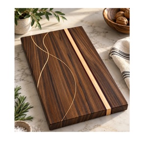 Planche à découper rectangulaire en bois d'olivier avec trou de suspension, non toxique, durable, passe au lave-vaisselle, planche à découper et à servir CRAFT WORLD - Product Image 1