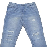 Jean en denim vintage délavé à la pierre pour homme, taille mi-haute, coupe droite, extensible, grande taille, nouvelle collection, marque originale, hiver