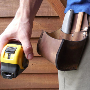 Porte-mètre ruban de haute qualité, pochette de ceinture à outils professionnelle, robuste, pour charpentier, électricien, constructeur, en vente - Product Image 6