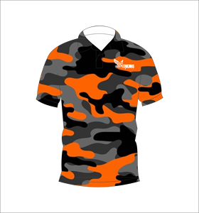 <b>Orange</b> Urban Camouflage <b>Polo</b> Shirt Short Sleeve Street Sports Activewear - Product Image 2