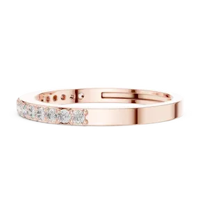 แหวนเพชรทรงกลมแบบฝังเต็มวง 10K 14K 18K ทองคำแท้ สำหรับทั้งชายและหญิง แหวนแต่งงาน ได้รับการรับรองจาก IGI เครื่องประดับชั้นดี - Product Image 5
