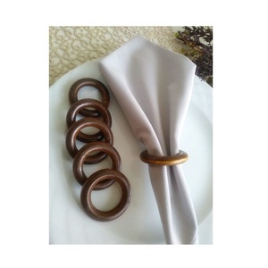 Anillo de servilleta de madera para decoración elegante de mesa de comedor, recepción de boda, restaurante, hotel, banquete, fiesta, evento, decoración de mesa - Product Image 1