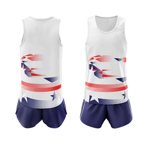 Vêtements de sport : Ensembles d'uniformes d'athlétisme personnalisés, service OEM en gros, style basketball, légers, imprimés par transfert thermique - Product Image 6