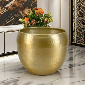 Wholesale Iron Flower Vase Pots & <b>Planter</b> Pots for Floor Home Decor Wedding Decoration High Quality <b>Gold</b> Color Powder Coated - Product Image 3