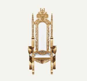 Chaise de luxe classique en bois de mahogany massif, durable, sculptée à la main, style trône royal, pour hôtel et salon - Product Image 3