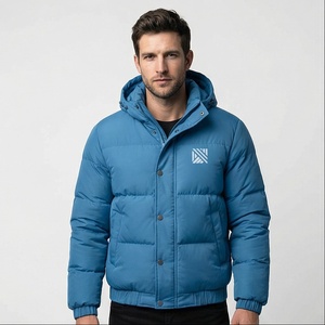 Chaqueta Parka con capucha de verano de alta calidad con cuello levantado y detalle hinchado de burbujas logotipo bordado personalizado nuevo estilo de calle principal - Product Image 2