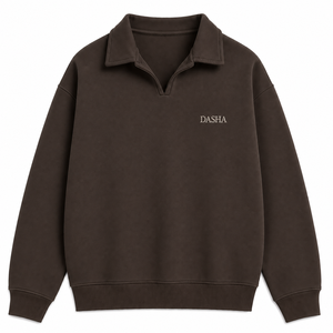 Sweat-shirt de sport à col rond et manches longues en coton 100% à grammage élevé, directement de l'usine - Product Image 5