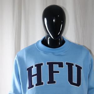 Sweat-shirt à col montant HFU SKY BLUE 100% BLEU MARINE avec broderie appliquée, col large, URBAN PRODUCTIONS - Product Image 1