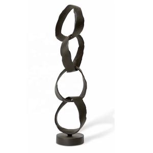 Vente chaude Moderne Abstrait Géométrique Cercle Sculpture Élégante À La Main En Métal En Aluminium Sculpture pour Bureau À Domicile Salon - Product Image 5