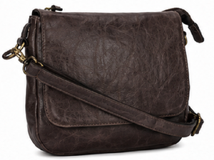 Gravs Vintage Genuine Leather Bohemian Fashion Messenger Crossbody Bag Women Soft <b>Shoulder</b> Single Adjustable <b>Strap</b> Button - Product Image 3