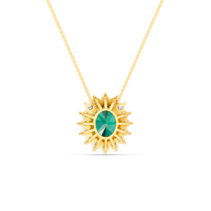 Collar Personalizado de Oro Sólido de 14K, 9K, 10K, 18K con Gema de Laboratorio de 6 Quilates, Certificado IGI, Joyería Fina Ética, MOQ 3 Piezas, 10 Piezas, RJC OEM ODM NK706717 - Product Image 4