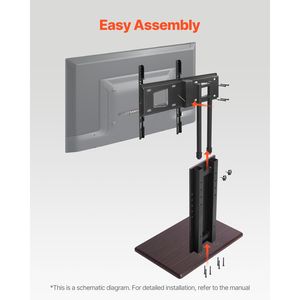 Supporto TV Universale Girevole e Regolabile in Altezza per Schermi da 32-70 Pollici, Supporto da Tavolo per TV fino a 45 kg - Product Image 6