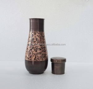 ขวดน้ำทองแดงลายสลักสไตล์เอเชียนเซน ขนาด 800 มล. ผลิตจากทองแดงบริสุทธิ์ 100% เป็นมิตรต่อสิ่งแวดล้อม - Product Image 3