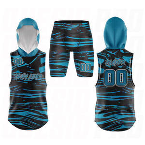 Ensemble d'uniformes de football américain 7 sur 7 sur mesure de qualité supérieure, maillots et shorts d'équipe entièrement personnalisables par sublimation intégrale - Product Image 2