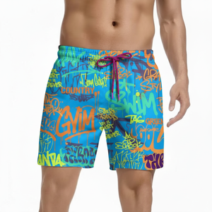 Custom Brand New <b>Men's</b> Surf Swimming Beach Board Shorts 100% Polyester Mid Drawstring Breathable Quick Dry High Quality <b>Trunk</b> - Product Image 3
