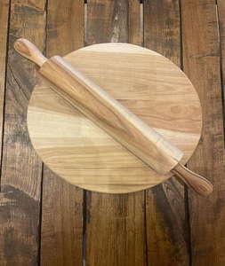 Wooden Rolling Pin and Rolling <b>Board</b> chakla belan ramadan special buraq handicraft - Product Image 2