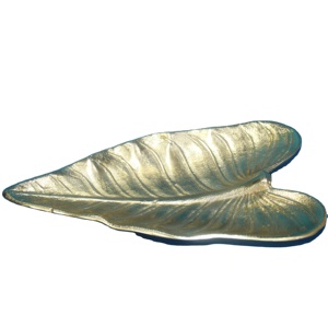 Bandeja de Servir de Hoja de Aluminio Dorado Hecha a Mano de Calidad Superior, Diseño Art Deco, Plato de Postre para Mesa, Estilo Artístico para el Hogar - Product Image 1