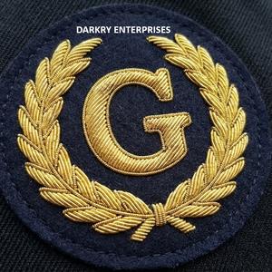 Parche de Bordado con Hilo Metálico para Regalia Masónica Personalizada, Fieltro Verde, Insignia de Logia con Corona Triangular Dorada, Accesorio de Uniforme - Product Image 5