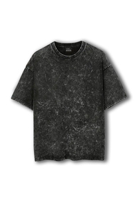 Camiseta Unisex de Manga Corta con Lavado Ácido, 100% Algodón Tejido, Oversize, Estampado Ecológico - Product Image 2