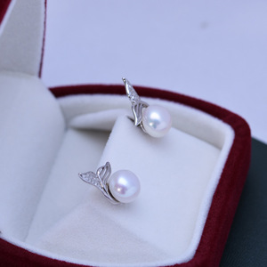 Pendientes de Perlas de Agua Dulce de 6-7 mm de Zhuji, Aguja de Plata S925, Luz Intensa, Ligeras Imperfecciones, Venta al por Mayor, Transmisión en Vivo, Suministro Transfronterizo - Product Image 4