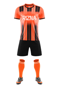 Premium Quality 100% Polyester Unisex Soccer Uniform Sets Custom Color V-neck Short Sleeves Quick Dry Breathable Mesh - Product Image 6