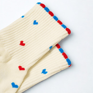 <b>Custom</b> Logo Heart Pattern Ankle <b>Grip</b> <b>Socks</b> Anti Slip Cotton Casual Daily Wear - Product Image 2