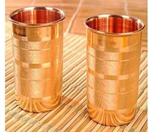 Heavy Gauge Copper Glass Tumbler Manufacturer Ayurvedic Drinking Water Cup Bulk Metal <b>Drinkware</b> Export - Product Image 1