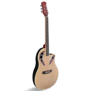 Chitarra Acustica Cutaway 41 Pollici con Top in Abete, Fondo e Fasce in Okoume, Corpo in Legno Naturale, Manico in Palissandro, Corde in Acciaio, per Principianti - Product Image 1