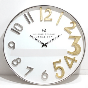 Stainless Steel Metal Luxury Look <b>Decorative</b> Home Living Bedroom Office Hotel <b>Wall</b> <b>Clock</b> <b>Wall</b> Mounted - Product Image 1