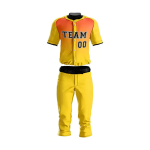 Custom Logo Baseball Uniform Jersey Set with Sublimation Printing 100% Polyester Anti-Bacterial Fitted - Product Image 1