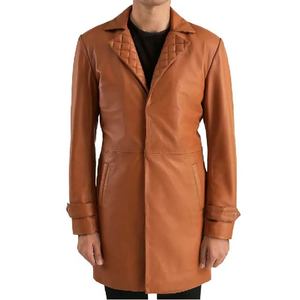 Abrigos de Cuero Marrón Premium de Moda para el Invierno, Diseño Elegante, Comodidad Superior y Estilo Moderno para Hombres, Ropa para Clima Frío - Product Image 1