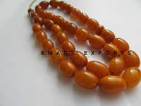 Résine d'ambre foncé Tasbih Misbah Subha Zikr perles de prière 33 perles ovales chapelet islamique musulman Dhikr Tasbeeh pour la méditation