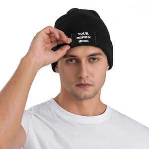 Bonnet en tricot côtelé personnalisé avec logo pour marques de mode américaines – Vente en gros, faible MOQ - Product Image 1