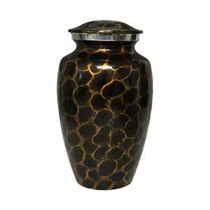 Urnes funéraires classiques en métal finition marbre pour cendres, élégantes urnes commémoratives pour adultes, urnes funéraires en métal de qualité supérieure avec couvercle sécurisé - Product Image 2