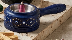 Quemador de incienso de sándalo de madera, soporte indio para incienso, ecológico, para aromaterapia en el hogar, uso religioso, hecho a mano - Product Image 4