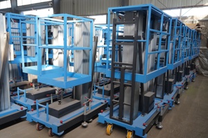 Plataforma de Trabajo Aérea Hidráulica de Nuevo Diseño para Manejo de Materiales, Elevador Vertical Telescópico de Aleación de Aluminio, Polipasto de Cadena con Batería - Product Image 2