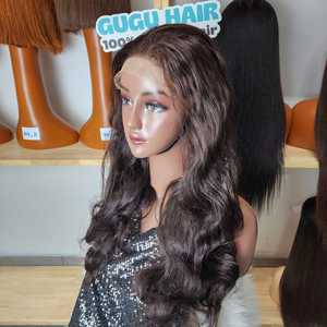 <b>Body</b> <b>Wave</b> Transparent Lace Front Virgin Vietnamese Hair Wigs Pre Plucked 200 Density HD Lace Front Glueless Wigs for Women - Product Image 1