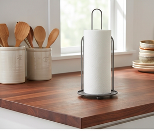 Support à serviettes moderne en acier noir avec revêtement poudré, design circulaire, parfait pour la table à manger et l'utilisation en restaurant. - Product Image 5