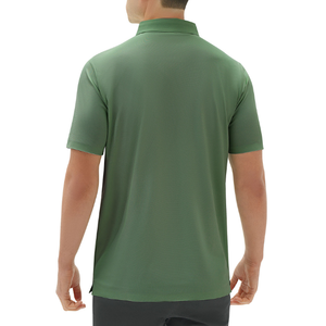 เสื้อโปโลผู้ชายสั่งทำขายส่ง ผ้าเจอร์ซีย์ระบายอากาศสำหรับฤดูร้อน ไซส์ใหญ่ ดีไซน์แบบรัดรูป พร้อมพิมพ์โลโก้ตามสั่ง รับผลิตแบบ OEM - Product Image 4