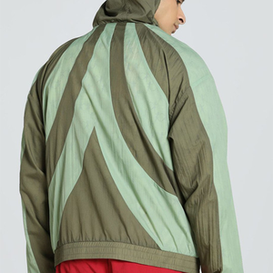Mens Color Blocking Windproof windbreaker <b>Racer</b> <b>Jacket</b> Stand Collar Zipper Closure Sporty Style Spring Wear Polyester Material - Product Image 2