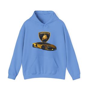 Sweat-shirt à capuche pour homme avec logo Lamborghini imprimé, en coton vert, décontracté, design sur le devant, coupe classique, pour l'automne - Product Image 6