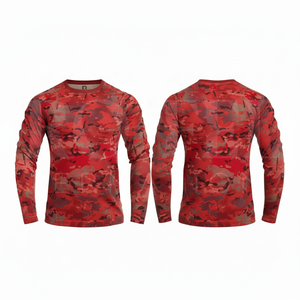 100% Polyester Long Sleeve Crew Neck Breathable Quick Dry High Performance <b>Top</b> Outdoor Training Sports Workwear Apparel T Shirt - Product Image 4