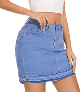 Jupes en jean taille haute avec ceinture, jupes d'été pour femmes, mini-jupes courtes - Product Image 4