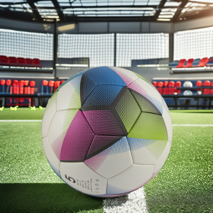 Balón de fútbol de cuero PU personalizable al por mayor con unión térmica, Fútbol laminado a mano, tamaño 5, deportes al aire libre - Product Image 3