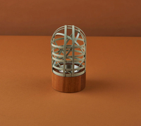 Nouvelle arrivée Craftsy Home brûleur d'encens en bois poli et métal pour chambre et bureau désodorisant