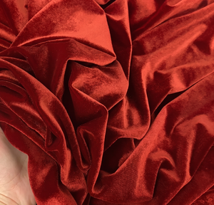 High Quality <b>Red</b> Velvet Fabric 100% Polyester Medium Weight 130 GSM Plain Dyed Woven Wrinkle Resistant Luxury Wedding Suits - Product Image 3