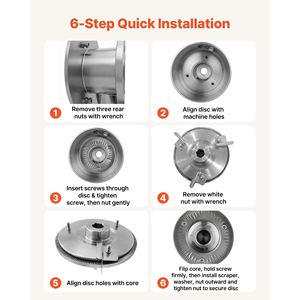 2 pièces Disques de broyage secs en fonte pour moulin à grains électrique, plaques de remplacement compatibles pour machines de traitement des céréales - Product Image 5